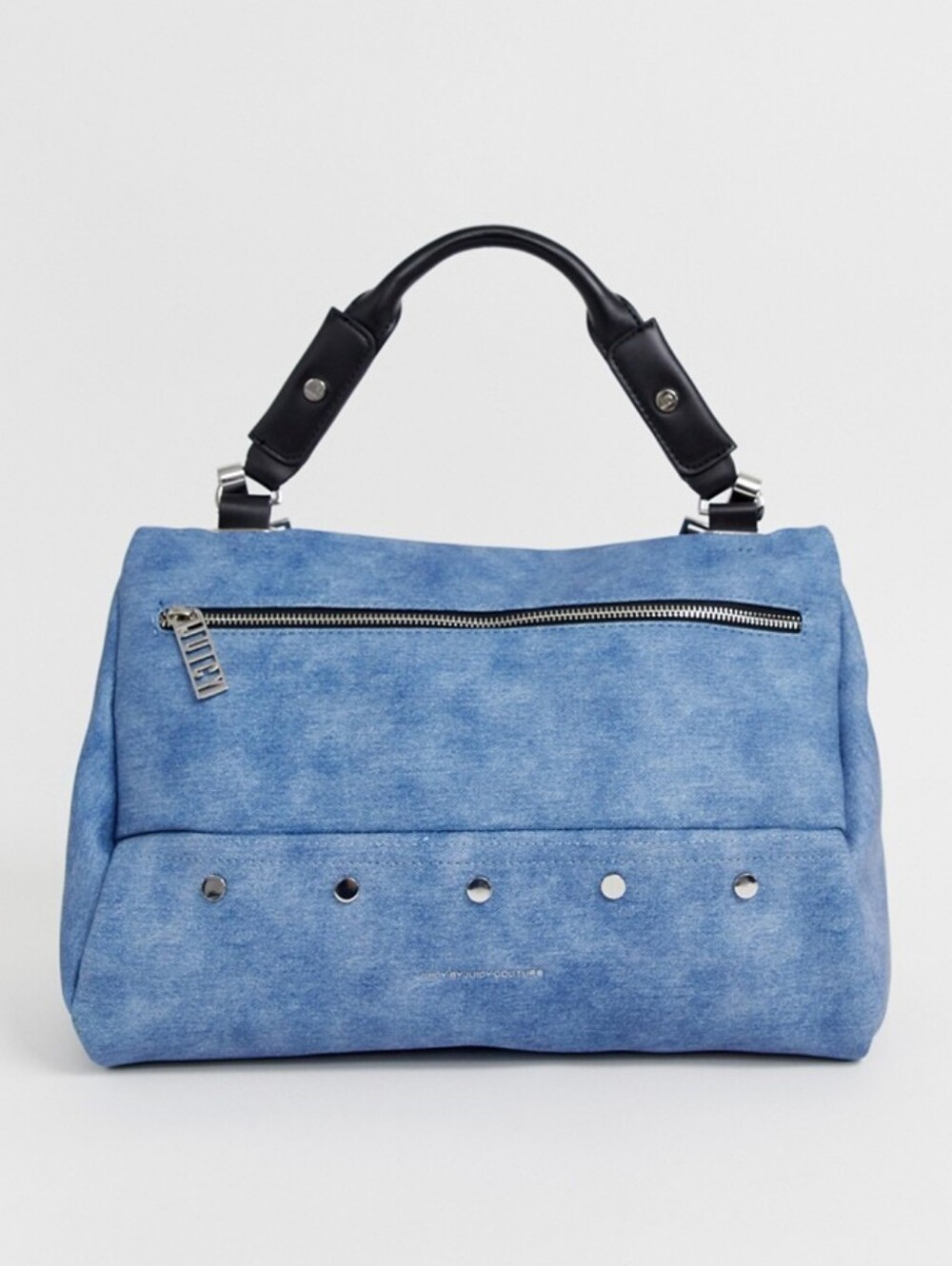 Juicy Couture Crestwood Soft Bowler Denim Bag in Blue & Black